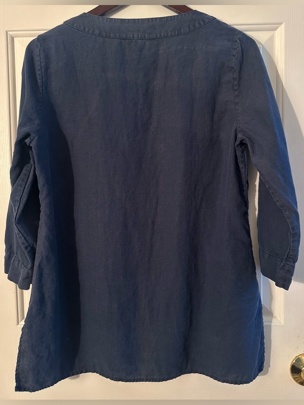 TOMMY BAHAMA Sm 100% LINEN Capsule Preppy Sustainable Embroidered Blue Tunic Top - Picture 10 of 10
